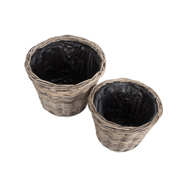 Bay Isle Home Rattan Planter Basket with Lining Wayfair.co.uk